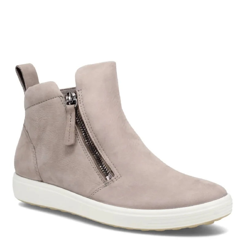 Women's Chunky - Heeled Chelsea Boots in Gray for a Casual and Trendy Everyday LookWomen's Soft 7 Zip Bootie In Warm Grey Women's Chunky - Heeled Chelsea Boots in Gray for a Casual and Trendy Everyday LookWomen's Soft 7 Zip Bootie In Warm Grey