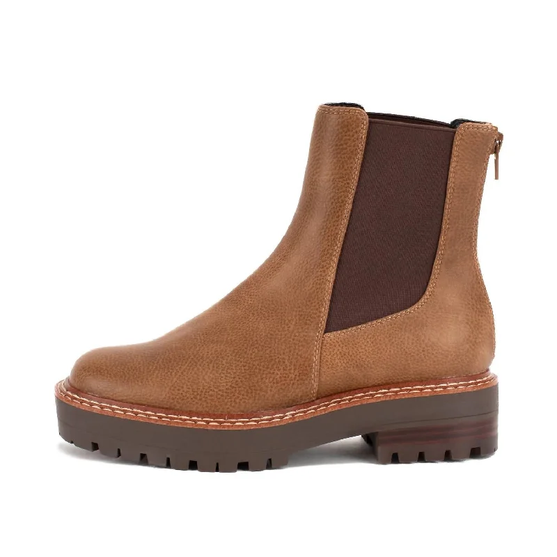 Women's Wedge - Heeled Ankle Boots in Navy Blue for a Comfortable and Trendy OptionWomen's Sonia Bootie In Brown Women's Wedge - Heeled Ankle Boots in Navy Blue for a Comfortable and Trendy OptionWomen's Sonia Bootie In Brown