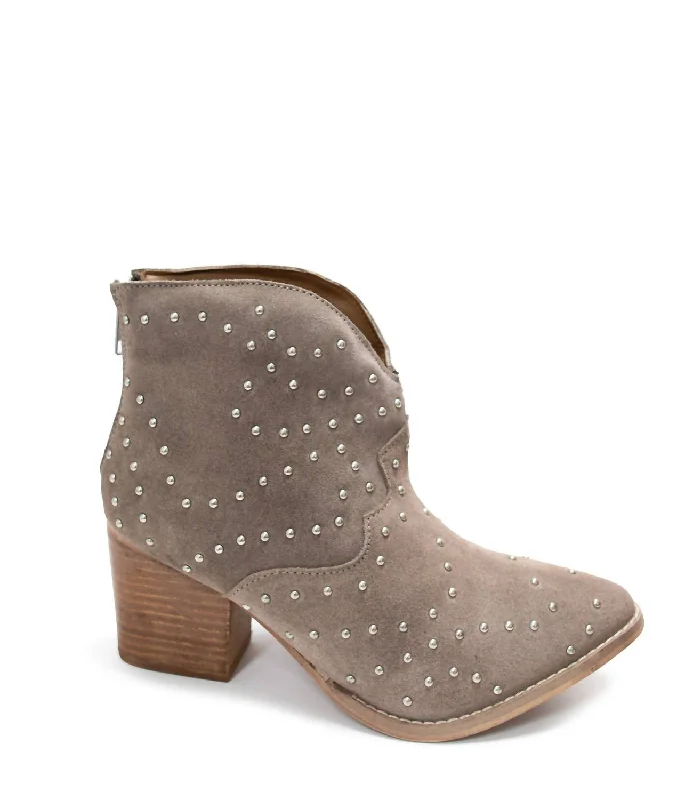 Plus Size Women's Snake Print Knee - High Boots in Brown for a Fashion - Forward StatementWomen's Twilight Studded Heeled Ankle Boot In Taupe Plus Size Women's Snake Print Knee - High Boots in Brown for a Fashion - Forward StatementWomen's Twilight Studded Heeled Ankle Boot In Taupe